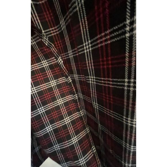 CHAPS Ralph Lauren 2XL TTG Mens Long Sleeve Red Black and White Checkered Shirt - Picture 9 of 9